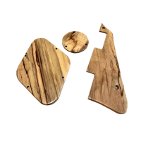 กีต้าร์เมเปิ้ล Spalted ทำมือ Pickguard ฝาหลัง Switch Cavity Cover