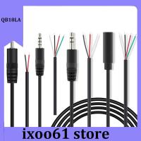 ixoo61 store 1/5pcs 3.5MM 2 3 Pin 4 Core Male Female Audio Extension Cable Aux connector Head Line 3.5mm mono Stereo 3 4 wires diy Audio 1M