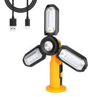 Multifunctional rechargeable work lamp camping outdoor lighting floor maintenance emergency lamp night market stall long battery life 【BYUE】