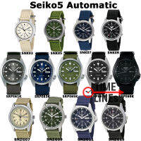 SEIKO5 ประกันศูนย์ รุ่น SRPE61K SRPE63K SRPE65K SRPE67K SRPE69K รุ่นใหม่ สายนาโต้ SNK803K SNK805K SNK807K SNK809K SNZG07 SNZG09 SNZG011 SNZG15 นาฬิกาผู้ชาย ออโต้ สายผ้า AUTO สายไ