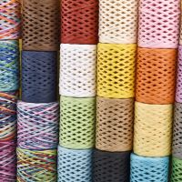 【YF】▬❐¤  100M/Roll Raffia Yarn Hand-Knitted Hat Crochet Knitting Paper Wrapping Rope