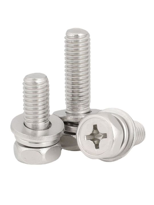 2pcs-m10-m8-hex-phillips-cross-head-bolt-phillips-hexagon-screws-flat-spring-washers-set-304-stainless-steel-l-12-50mm-nails-screws-fasteners
