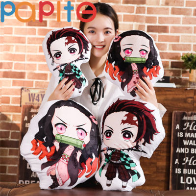 PAPITE【Ready Stock】Kimetsu No Yaiba Stuffed Toy Kamado Tanjirou Kamado Nezuko Agatsuma Zenitsu Kochou Kanae Picartoon Pillow Birthday Gift Toy