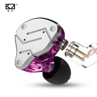 KZ ZSN โลหะหูฟังไฮบริดเทคโนโลยี1BA + 1DD ไฮไฟเบสหูฟังในหูตรวจสอบชุดหูฟังกีฬาเสียงยกเลิกหูฟัง