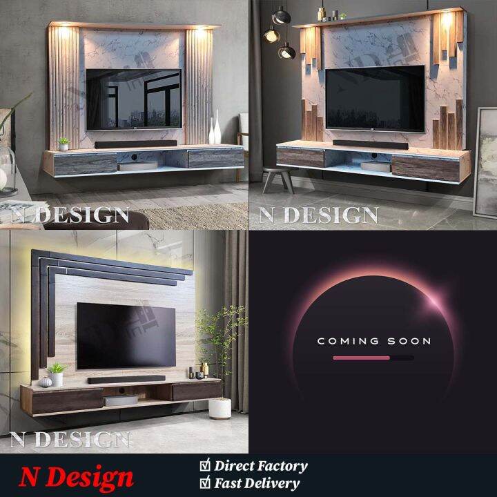 [N Design] Modern Wall Mounted Tv / Tv Gantung / Hall