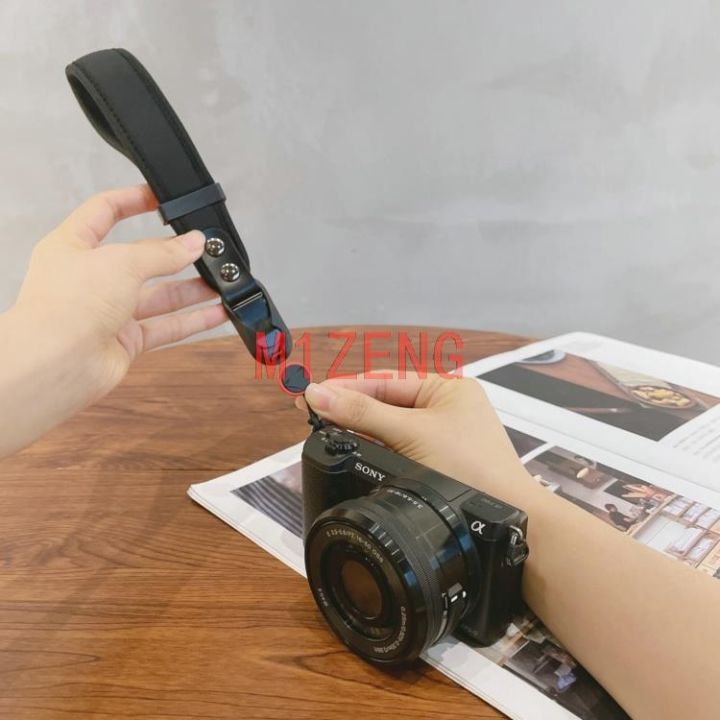 quick-release-neoprene-hand-wrist-strap-grip-holder-for-canon-eos-eosm-nikon-z50-z6-sony-a7r3-a9-a6300-fuji-xe3-xt30-em10-camera