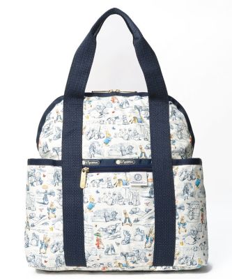 LeSportsac Lesportsac Le Boshi กระเป๋าสะพายกระเป๋าถือกระเป๋าเดินทางกระเป๋าเป้สะพายหลัง2442สามารถใส่ลงในกระเป๋าเดินทางได้