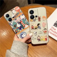 เคสใส่โทรศัพท์การ์ตูนสำหรับ VIVO Y36 4G V27e V27 IQOO Z7x Z7 5G 2023ใหม่เคสโทรศัพท์มือถือตุ๊กตาสนูปี้น่ารักฝาครอบด้านหลังรวมกล้องปกป้อง VIVOY36ซิลิโคนใส