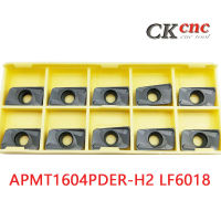 10Pcs APMT1604 APMT1604PDER-H2 LF6018 หัวตะไบคาร์ไบด์เครื่องกลึงเกลียว CNC สำหรับ BAP 400R เครื่องตัดมิลลิ่ง