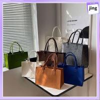 JING 1Pcs สีทึบทึบ กระเป๋าสะพายไหล่สักหลาด การเดินทางการเดินทาง จุได้มาก กระเป๋าถือสะพายข้าง ของใหม่ S/M/L กระเป๋าแมสเซนเจอร์ สำหรับผู้หญิง