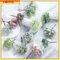 CIRETEX พวงมาลัย6ชิ้นเครื่องประดับสมุดติดรูปปาร์ตี้ดอกไม้เทียมการตกแต่งบ้านหญ้าปลอมต้นไม้ประดิษฐ์