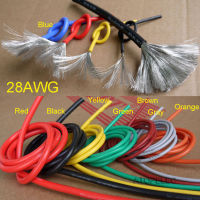 28awg สายสายซิลิโคนทองแดง Rc แบบยืดหยุ่นเส้นผ่านศูนย์กลาง1.2มม. มีสีดำ/ น้ำตาล/แดง/ส้ม/เหลือง/เขียว/น้ำเงิน/ม่วง/เทา/ขาว