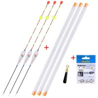 ◆ 3PCS Floats With Sliding Bead Tail 3 Buoy Tubes 1 Fishing Line set 1 Float Holder Nano Lake River Bobber Fishing Tools Tackle