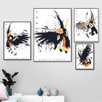 Japanese Anime Volleyball Boy Poster Canvas Painting Haikyuu Cartoon Prints Wall Art Pictures for Living Room Decoration Cuadros