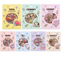 7 Designs Animal Cartoon Stickers Cute Party Series Creative Hand Account Deco DIY Collage Material Sticker kids Stationery gift Label Maker Tape