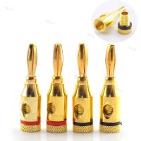 4pcs 4mm Banana Plug Red Black Gold-Plated Connector Copper Musical Audio Speaker Cable Wire Pin Connectors Banana Plugs Accessories YB1TH