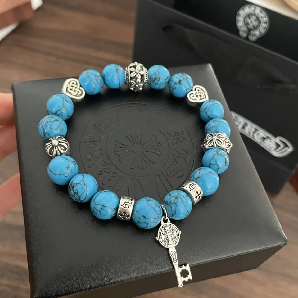 TURQUOISE BEAD BRACELET 8MM - Chrome World JP