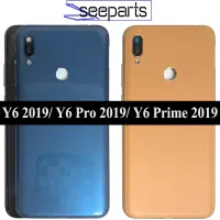 ฝาครอบใหม่สำหรับ Huawei Y6 2019 Y6 Pro 2019 Y6นายก2019หลังฝาหลังปิดโทรศัพท์ด้านหลัง Y6เคส2019 Y6 Pro 2019ฝาหลังปิดโทรศัพท์