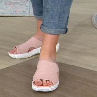 COD Kisstyle Womens Wedges Casual Mesh Open Toe Sandal Soft Beach Sandals for Women