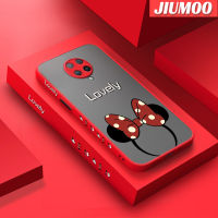 เคส JIUMOO สำหรับ Xiaomi Mi POCO F2 Pro Redmi K30 Pro POCO X2 POCO F2การ์ตูนแถบคาดศีรษะน่ารักบางมีน้ำค้างแข็งโปร่งใสแข็งขอบสี่เหลี่ยมกันกระแทกรูปแบบปลอกซิลิโคนคลุมทั้งหมดป้องกันการกระแทกเคสนิ่ม