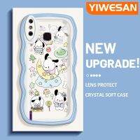 YIWESAN เคสสำหรับ Infinix Smart 4เคส X653 4C อัจฉริยะลายการ์ตูนน่ารัก Pochacco แฟชั่นครีมคลื่นขอบเคสโทรศัพท์แบบใสซิลิโคนกล่องกันกระแทกเคสนิ่มโปร่งใสป้องกันเลนส์กล้องสร้างสรรค์