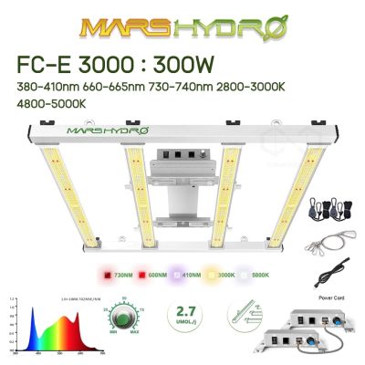 (FC-E Series) ไฟMars hydro ไฟปลูกต้นไม้ Mars Hydro ไฟLED ปลูกต้นไม้ Marshydro FC-E 3000 ไฟ Led Grow Light Full Spectrum Chip BridgeLux Meanwell Driver 300W Full Spectrum Grow Light Cannadude420