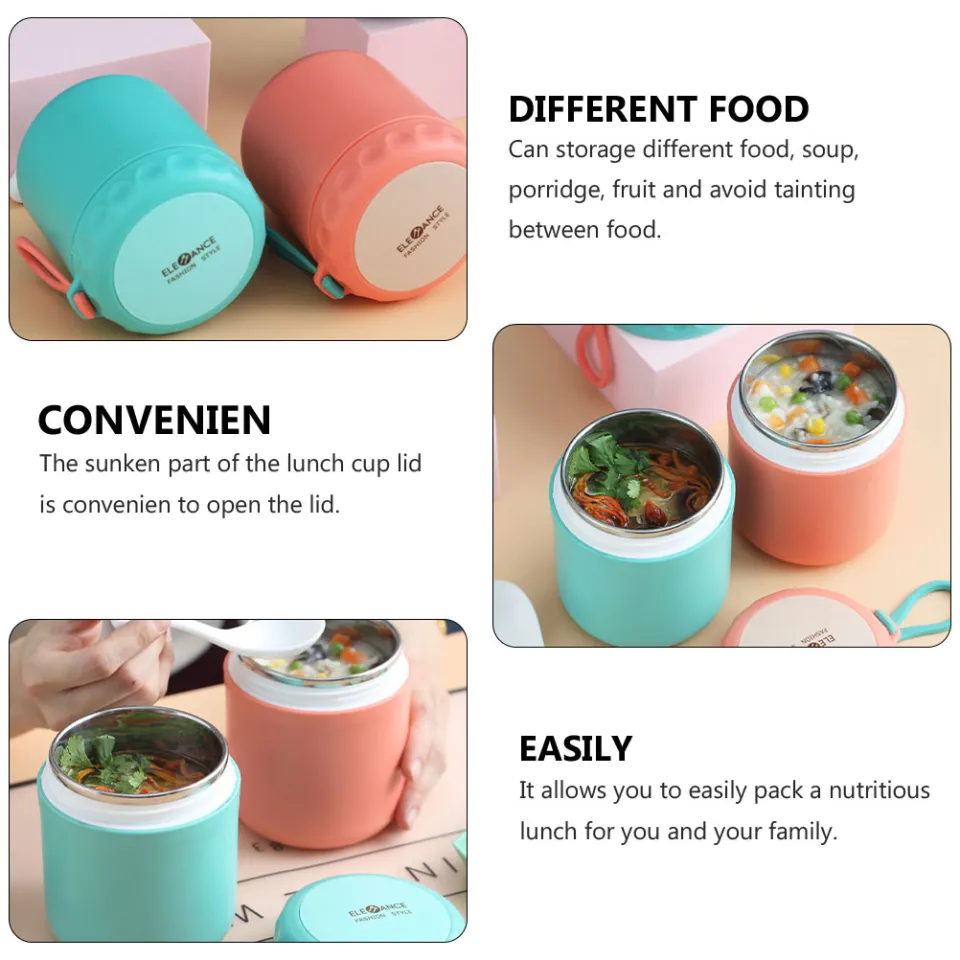 430ML Stainless Steel Insulated Lunch Box Bento Food Soup Storage Container