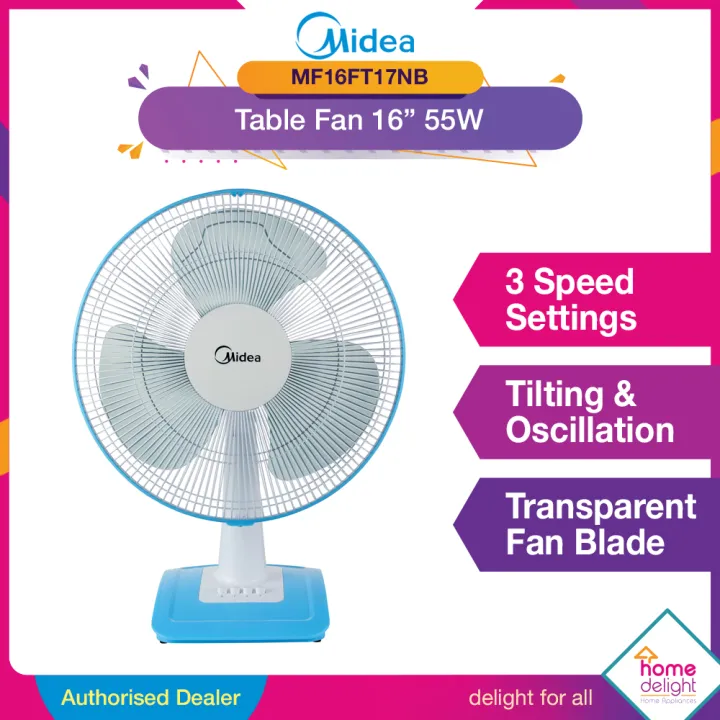 Midea Table Fan 12 Inch [ MF12FT16JC ] & 16 Inch [ MF16FT15NB