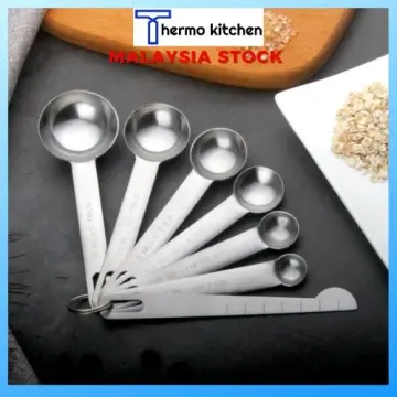 Measuring Cups Magnetic 7pcs Magnetic Measuring Spoons Set Dual Sided Stainless Steel Double Sided Teaspoon Tablespoon for Dry and Liquid Ingredients