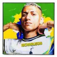 Richarlison ริชาร์ลิซอน Tottenham Hotspur สเปอร์ บราซิล​ Brazil รูปภาพ​ติด​ผนัง​ pop art พร้อมกรอบและที่แขวน ฟุตบอล​ กรอบรูป​ แต่งบ้าน