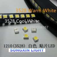 【⊕Good quality⊕】 QFERF SHOP 500ชิ้น/ล็อต3528 Led แบบ Smd ไดโอดสว่างมาก1210สีขาวอบอุ่น/สีขาวนวล250ชิ้น3528สีขาว2X250 = 500ชิ้น3528 W/cw