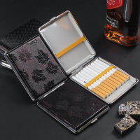 เคส Ciggarette ยาว10ซม. ซองหนัง Ciggarette แบบพกพาชุด Ciggarette สำหรับผู้ชาย20ชิ้น