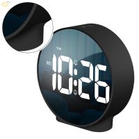 【VARSTR】Elegant LED Mirror Alarm Clock with Dual Alarm and 12/24 H Time DisplayTH