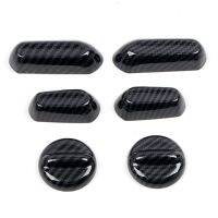 Car Carbon Fiber Interior Front Power Seats Adjustment Switch Cover Trims for 2019 2020 2021 2022