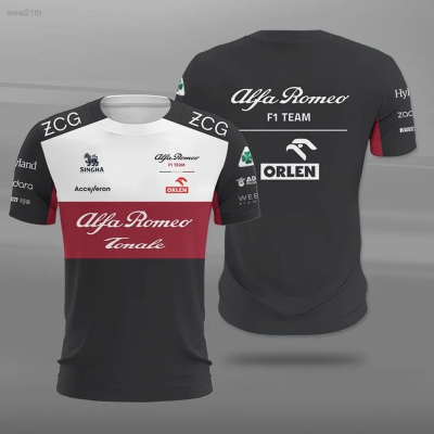 2023 Fanmade Alfa Romeo F1 Racing 3d Printed T-shirt S-5xl Unisex
