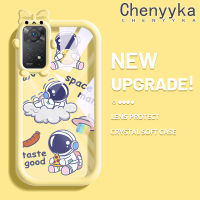 เคส Chenyyka สำหรับ Xiaomi Redmi Note 11 Pro Note 5G Note 11e Pro การ์ตูนมนุษย์อวกาศน่ารักเคสโทรศัพท์โปร่งใสกันกระแทกหลากสีที่สร้างสรรค์น่ารักมอนสเตอร์ตัวเล็กเลนส์กล้องถ่ายรูปป้องกันกรอบซิลิโคนอ่อนนุ่ม