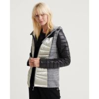 SUPERDRY STORM PANEL CLASSIC - แจ็คเก็ตกันหนาว แจ็คเก็ตแบบมีซิป สำหรับผู้หญิง สี Black