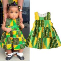 Girls Casual Dresses Toddler Kids Baby Girls African Dashiki Traditional Style Sleeveless Dress Ankara Princess Dresses 6M-3Y  by Hs2023