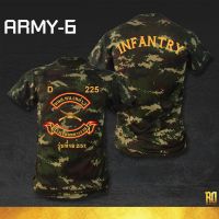 ใหม่ซับทหารราบ INFANTRY คอกลมแขนสั้นเสื้อทหารราบแขนสั้นเสื้อยืด [เก็บเงินปลายทาง] กองทัพ - 6 2023