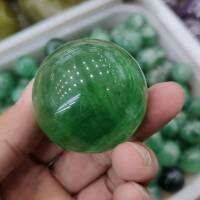 4ซม. สีเขียวธรรมชาติ fluorite ควอตซ์คริสตัลทรงกลม Ball reiki heğang