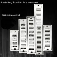 Rectangle 304 Stainless Steel Silvery Bathroom Deodorant Sewer Shower Room Lont Floor Drain Length 20-50cm  by Hs2023