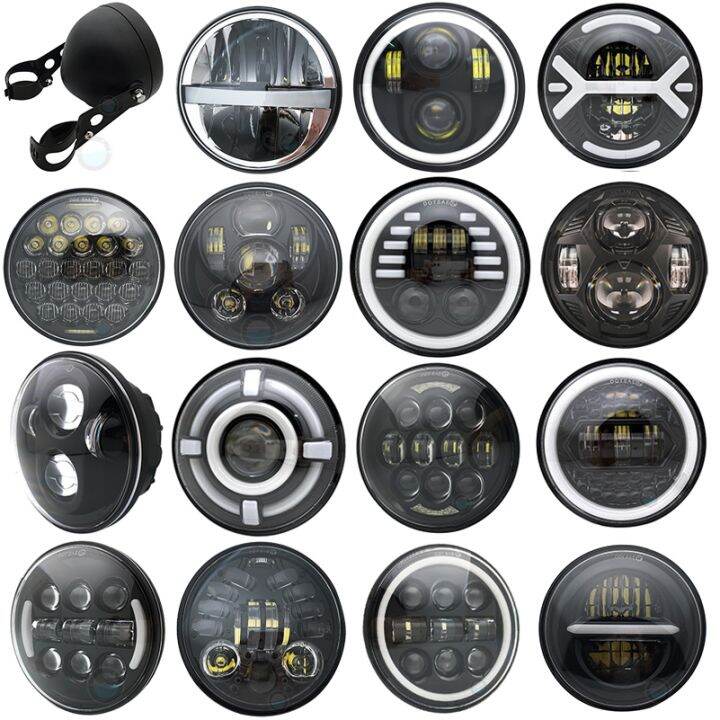 ย่อย-5-แว่นตานางฟ้า-drl-75ไฟหน้า-led-นิ้วสำหรับ-dyna-softail-sportster-883-xl883-fxcw-5-3-4-led-drl-ไฟหน้ารถจักรยานยนต์โปรเจคเตอร์