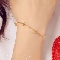 COD DSFERGWETERW Fashion Lady Shine Star Gold Bracelet Love Heart Alloy Bracelet