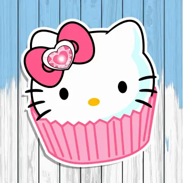 Hello Kitty Cupcake Decal Sticker 