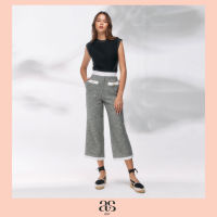 [asv pf23] Kiara Culotte Pants กางเกงผู้หญิง ขายาว ทรงคูลอต ตกแต่งกระเป๋าหน้า แต่งกุ๊นผ้าซาติน ผ้าทวีต