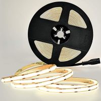 FCOB COB LED Strip Light 12V 24V 320/384/528 LEDs/m 0.5m- 5m High Density RA90 Flexible COB Led Light Warm Nature White Dimmable LED Strip Lighting