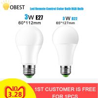 【☑Fast Delivery☑】 aojia6891 B22/E27 5W Magic เปลี่ยนได้ Rgb ไฟ Led แสงสมาร์ทโคมไฟเปลี่ยนสีได้หรี่แสงได้ด้วยรีโมท Ir Controller หลอดไฟอัจฉริยะ