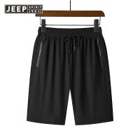 กางเกงขาสั้นผู้ชาย JEEP SPIRIT กางเกงห้าส่วนผ้าไอซ์ซิลค์ลำลองเสื้อนอกขนาดพิเศษกางเกงทรงหลวมกีฬาลำลอง