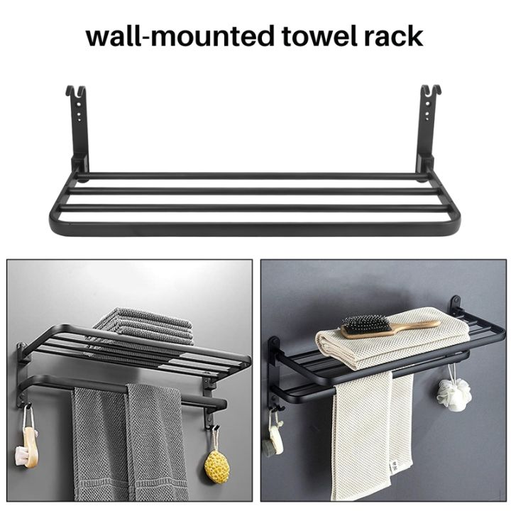 space-aluminum-bathroom-black-towel-rack-fashion-wall-mounted-folding-storage-towel-rack-bathroom-shelf