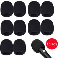 10pcs Microphone Foam Covers Protector Thickened Handheld Stage Microphone Windscreen Foam Case Cover Mic Accessories Adhesives Tape